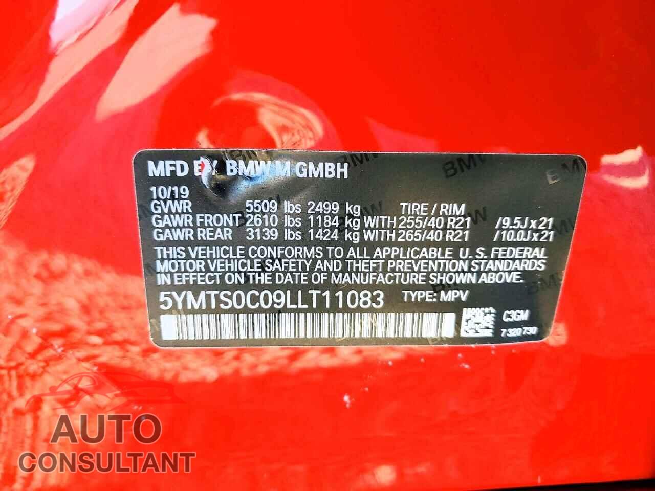 BMW X3 2020 - 5YMTS0C09LLT11083