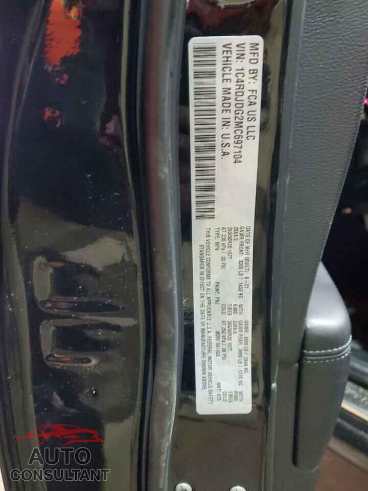DODGE DURANGO 2021 - 1C4RDJDG2MC697104