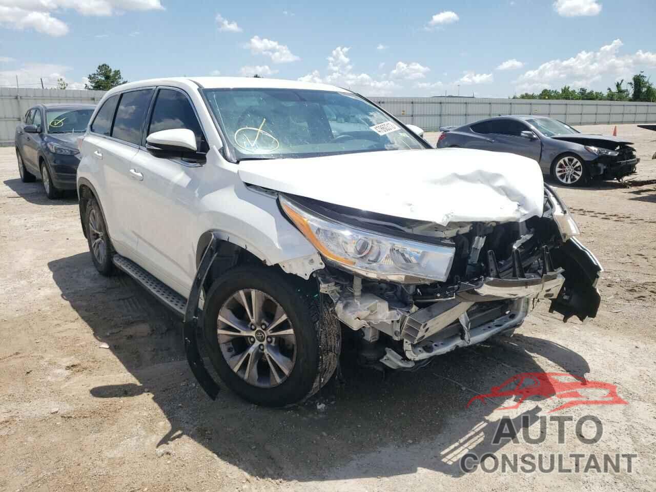 TOYOTA HIGHLANDER 2016 - 5TDZKRFH4GS153264