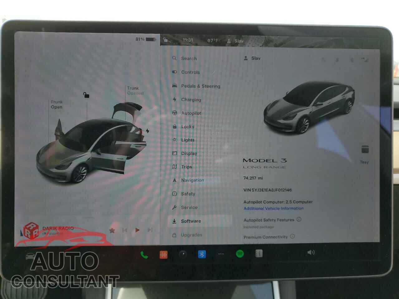 TESLA MODEL 3 2018 - 5YJ3E1EA8JF012146