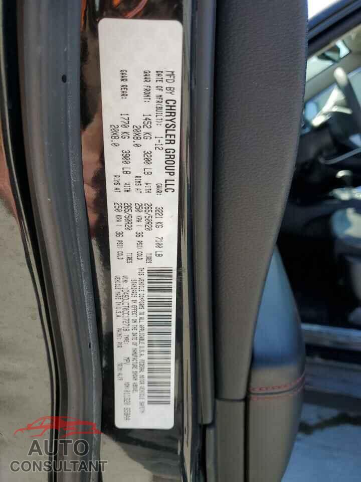 DODGE DURANGO 2012 - 1C4SDJCT0CC172718