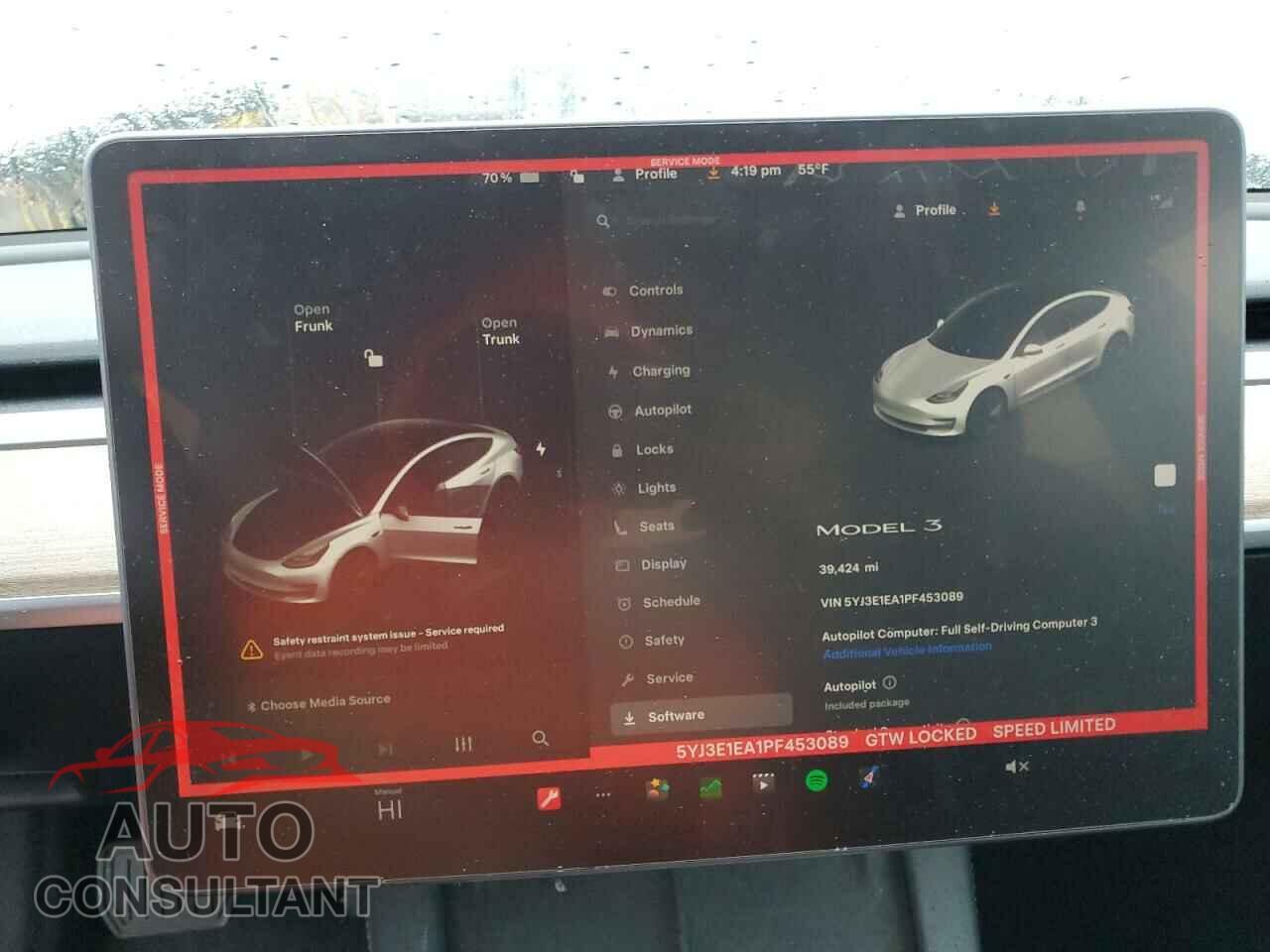 TESLA MODEL 3 2023 - 5YJ3E1EA1PF453089