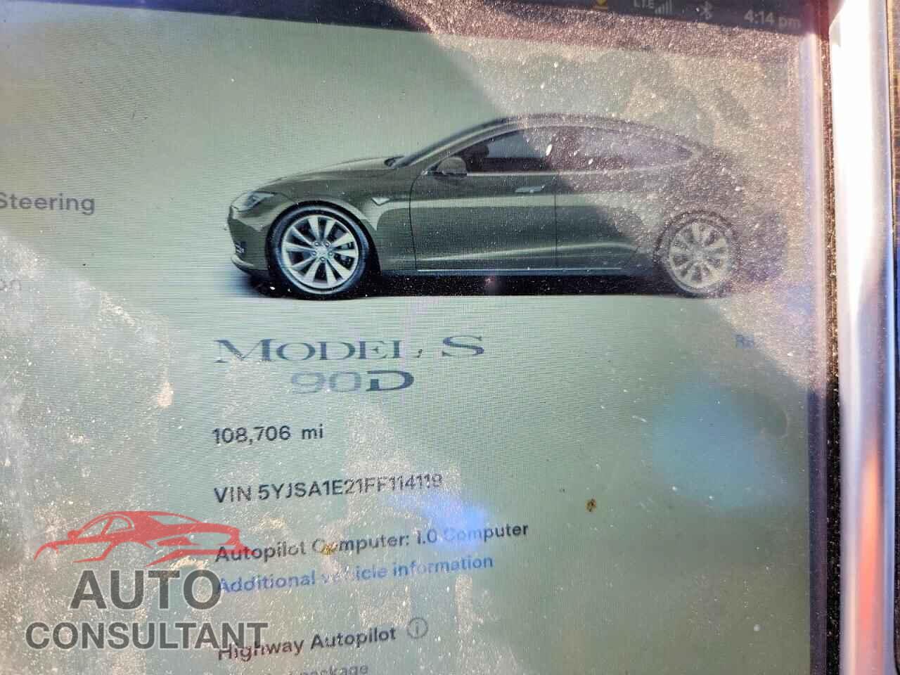 TESLA MODEL S 2015 - 5YJSA1E21FF114119
