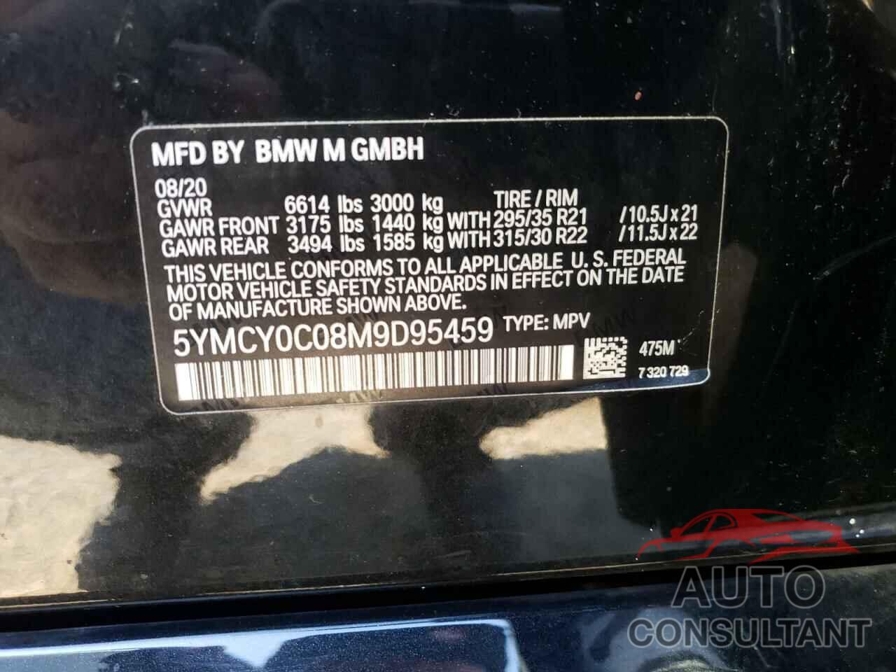BMW X6 2021 - 5YMCY0C08M9D95459