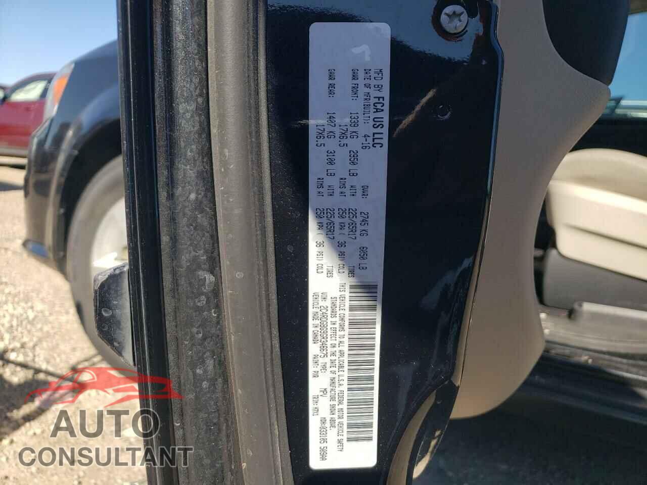 DODGE CARAVAN 2016 - 2C4RDGBG9GR346675