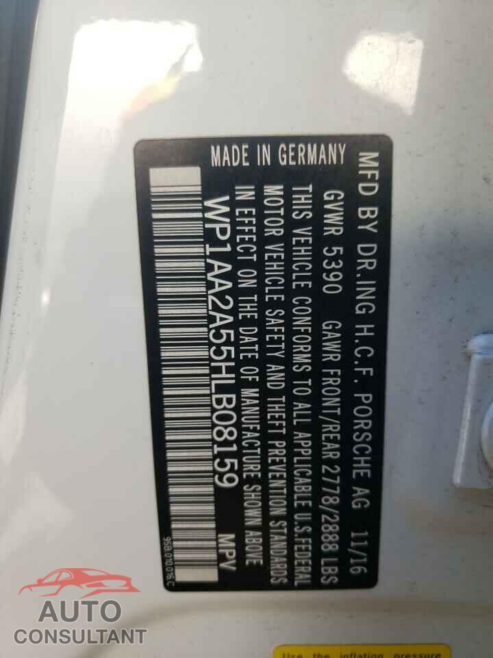 PORSCHE MACAN 2017 - WP1AA2A55HLB08159