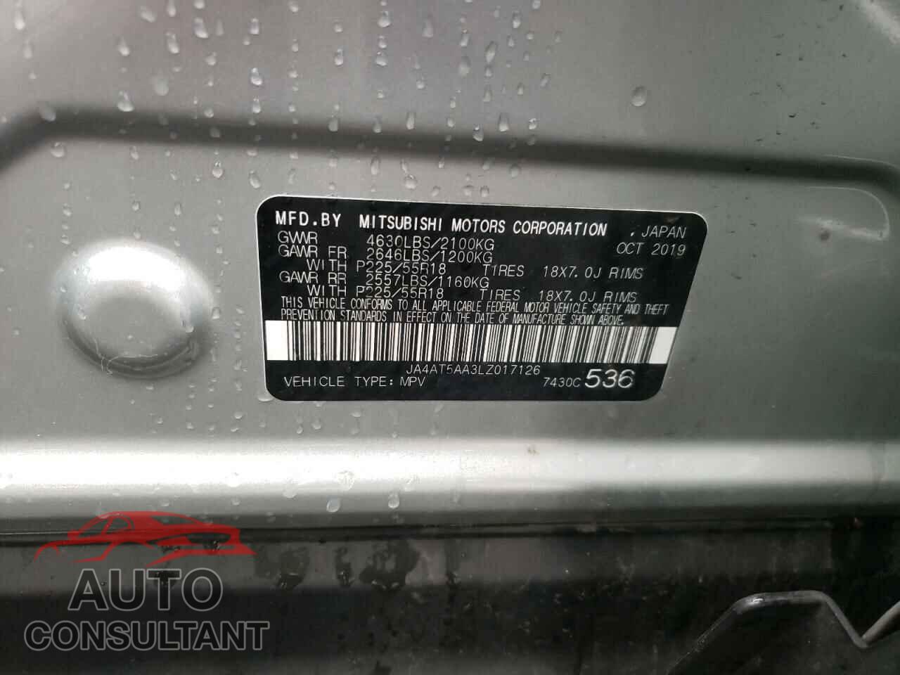 MITSUBISHI ECLIPSE 2020 - JA4AT5AA3LZ017126