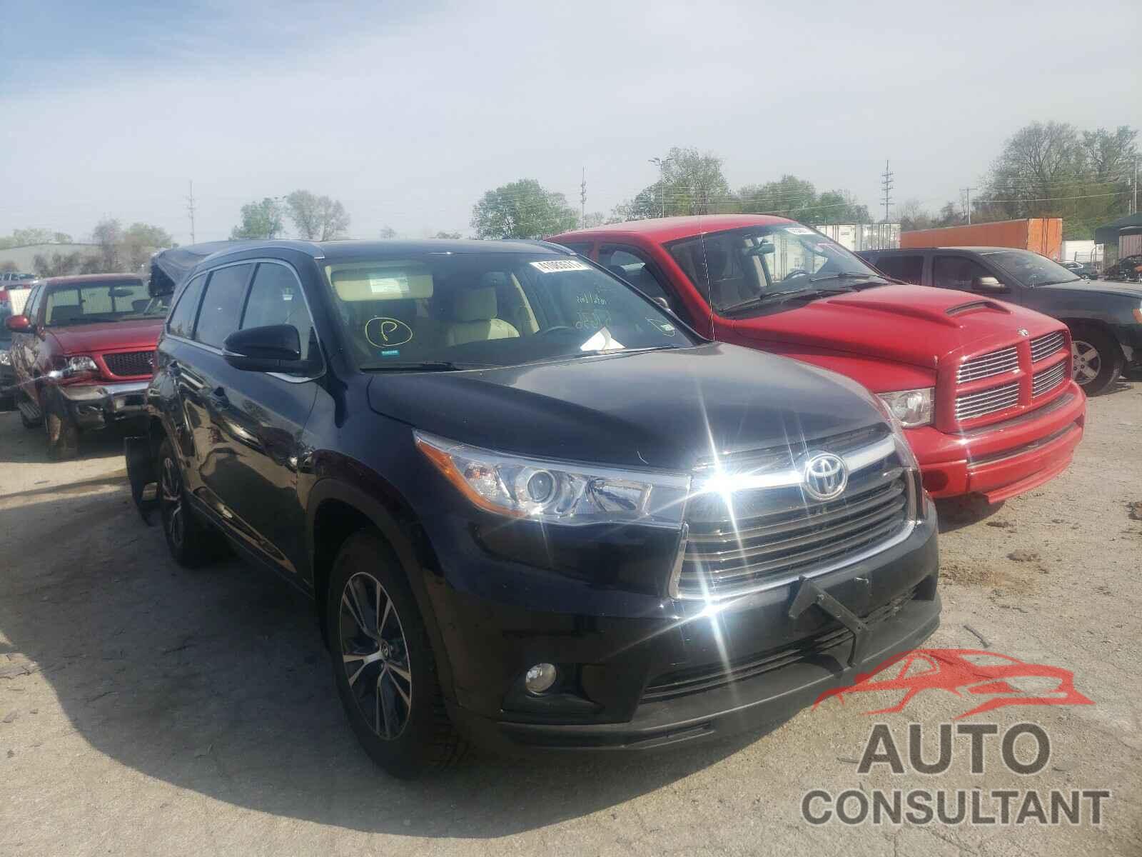 TOYOTA HIGHLANDER 2016 - 5TDJKRFH2GS501494