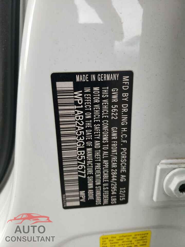 PORSCHE MACAN 2016 - WP1AB2A53GLB57677
