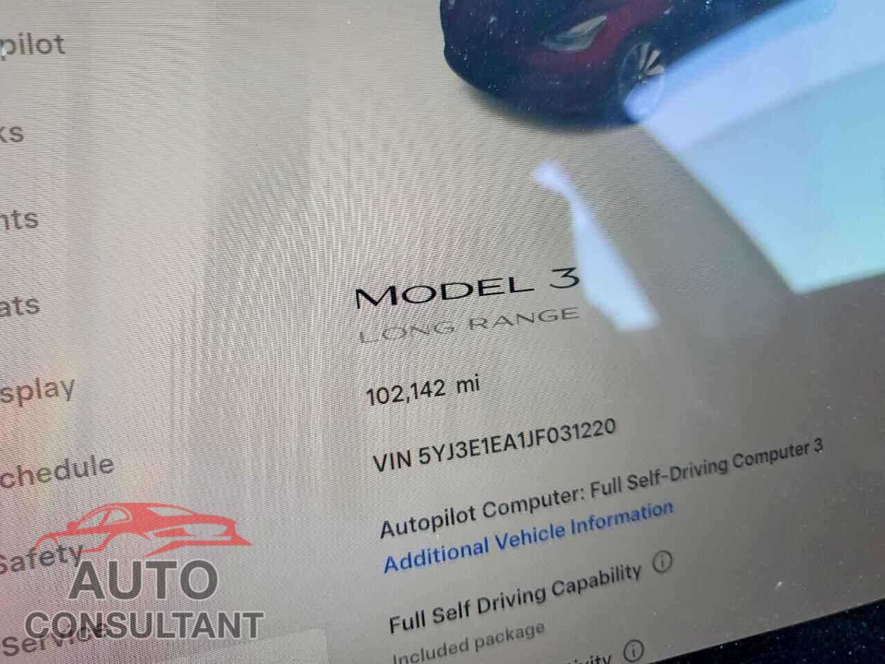 TESLA MODEL 3 2018 - 5YJ3E1EA1JF031220