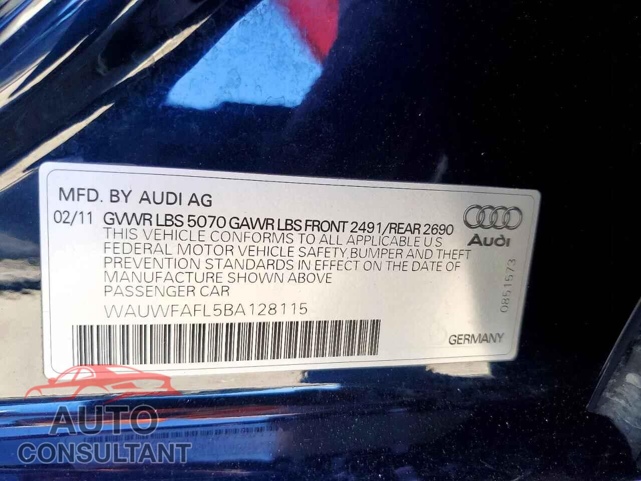 AUDI A4 2011 - WAUWFAFL5BA128115