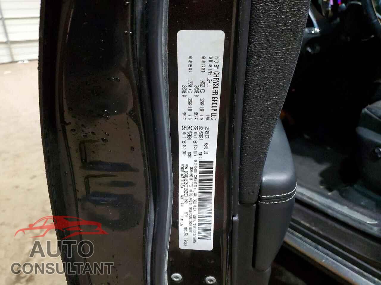 DODGE DURANGO 2012 - 1C4RDJEG5CC196933