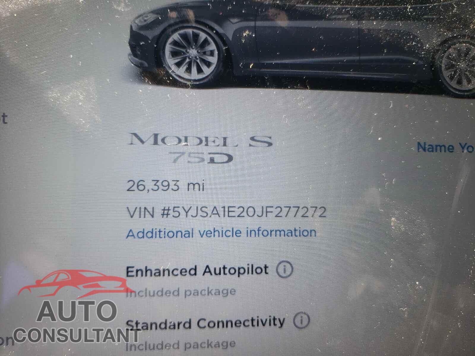 TESLA MODEL S 2018 - 5YJSA1E20JF277272