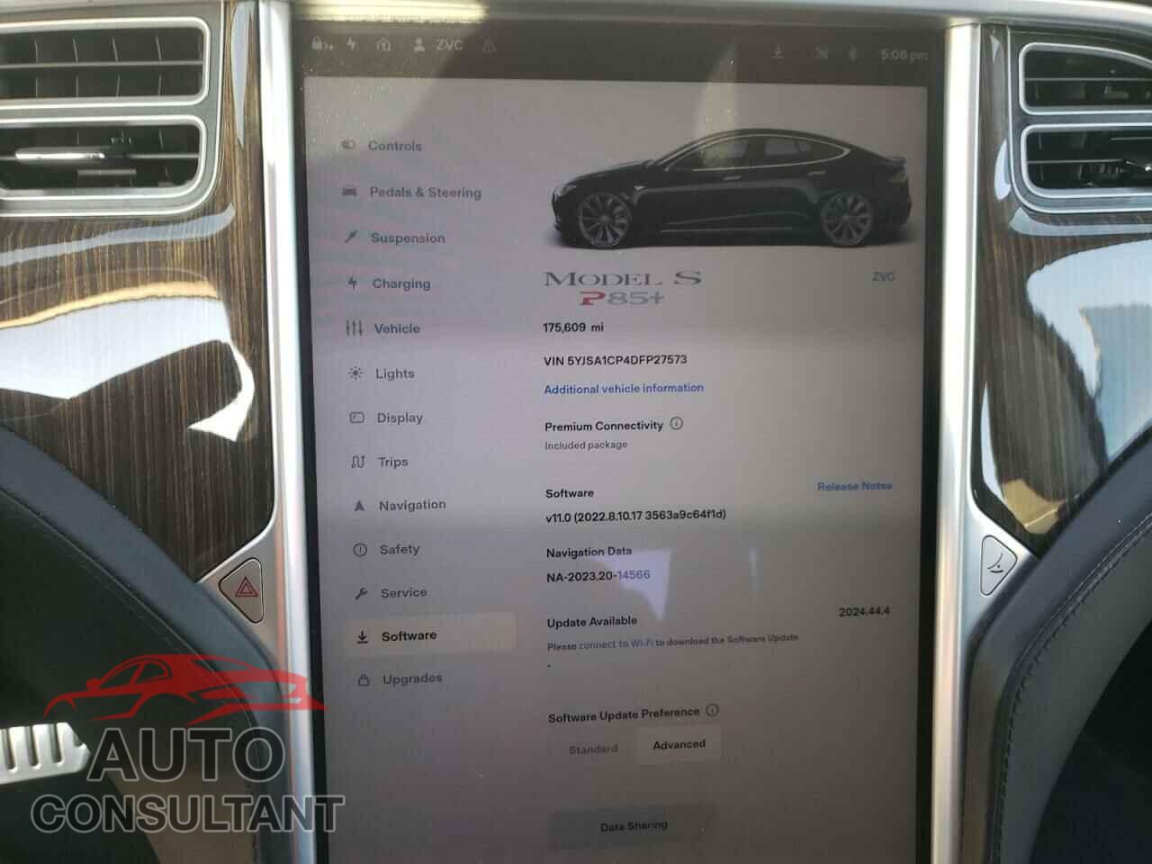 TESLA MODEL S 2013 - 5YJSA1CP4DFP27573