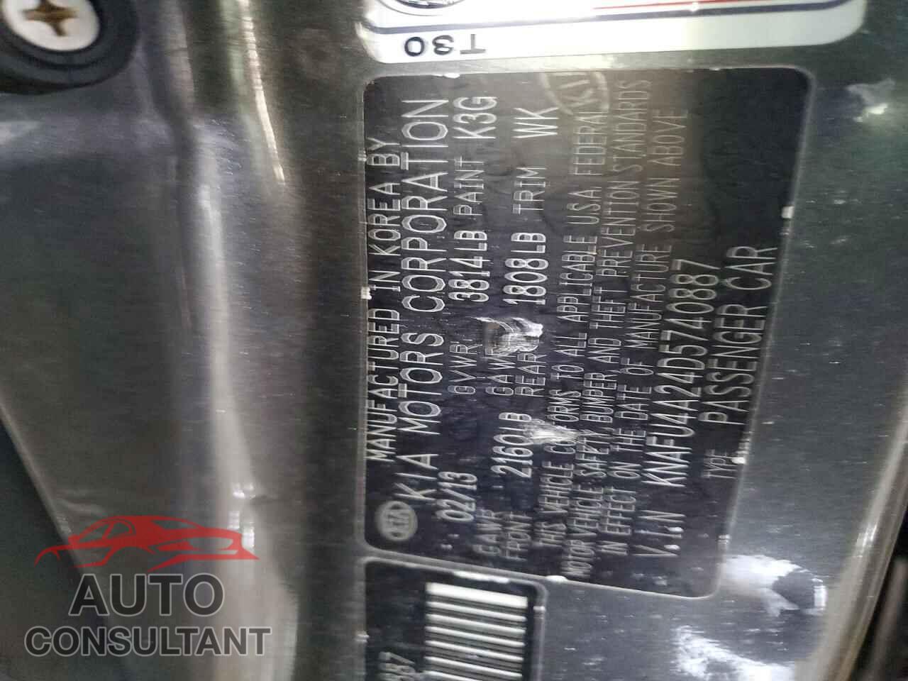 KIA FORTE 2013 - KNAFU4A24D5740887