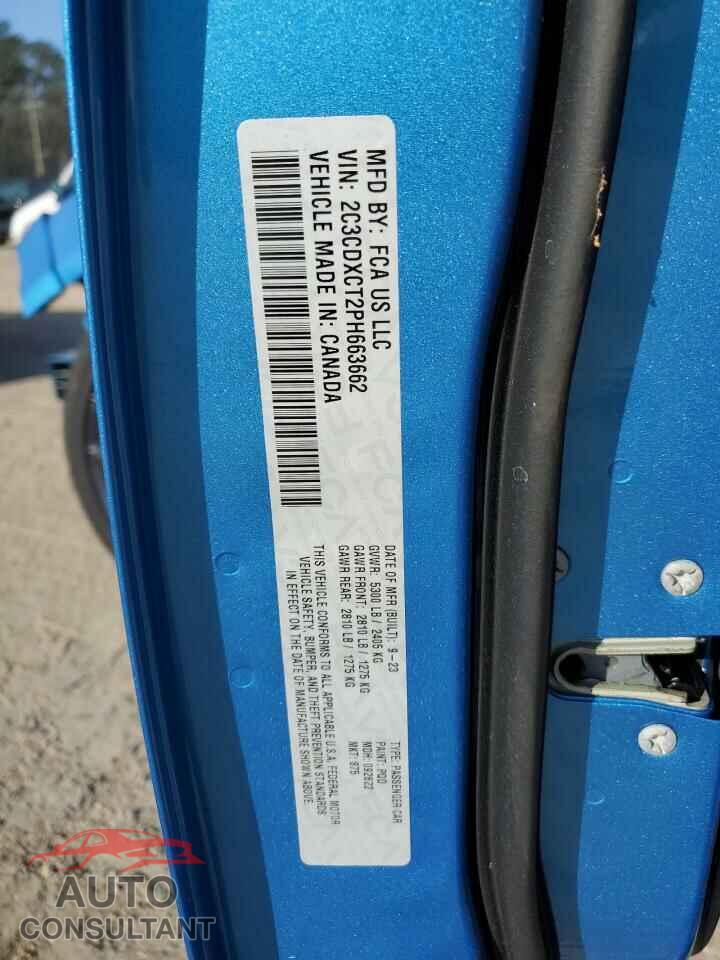 DODGE CHARGER 2023 - 2C3CDXCT2PH663662