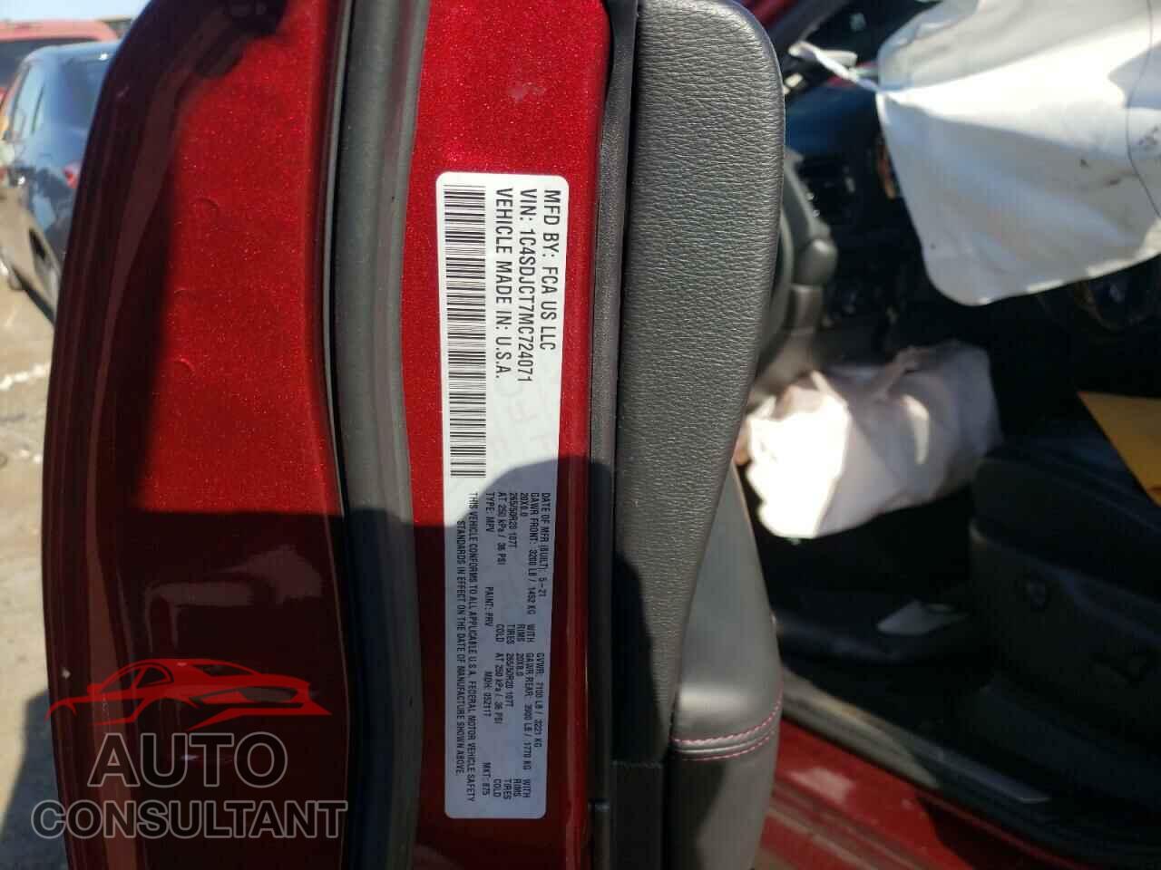DODGE DURANGO 2021 - 1C4SDJCT7MC724071