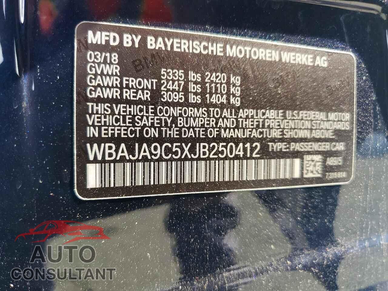 BMW 5 SERIES 2018 - WBAJA9C5XJB250412
