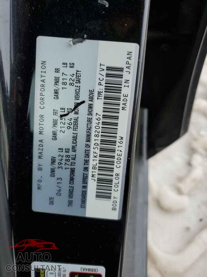 MAZDA 3 2013 - JM1BL1KF5D1820467