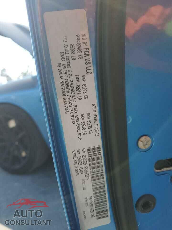 DODGE CHALLENGER 2019 - 2C3CDZFJ0KH525875