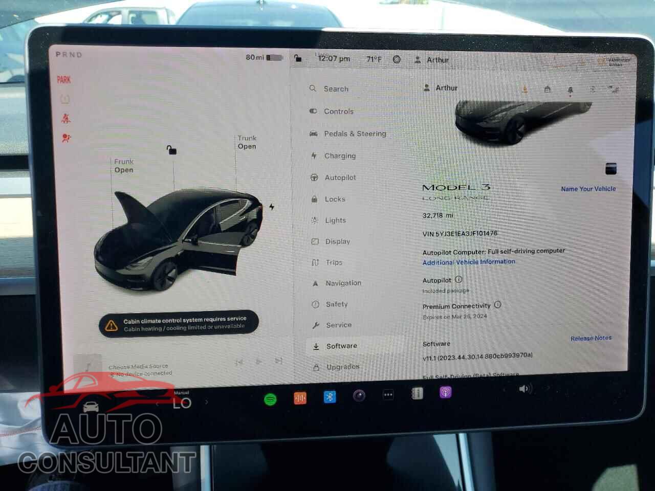 TESLA MODEL 3 2018 - 5YJ3E1EA3JF101476
