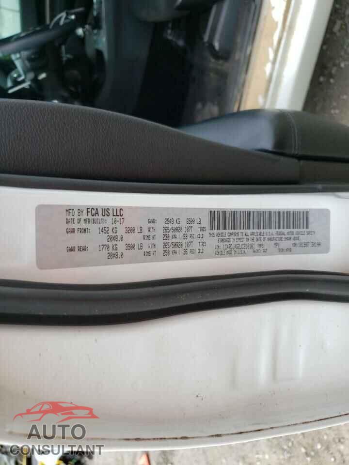 DODGE DURANGO 2018 - 1C4RDJAG2JC210161