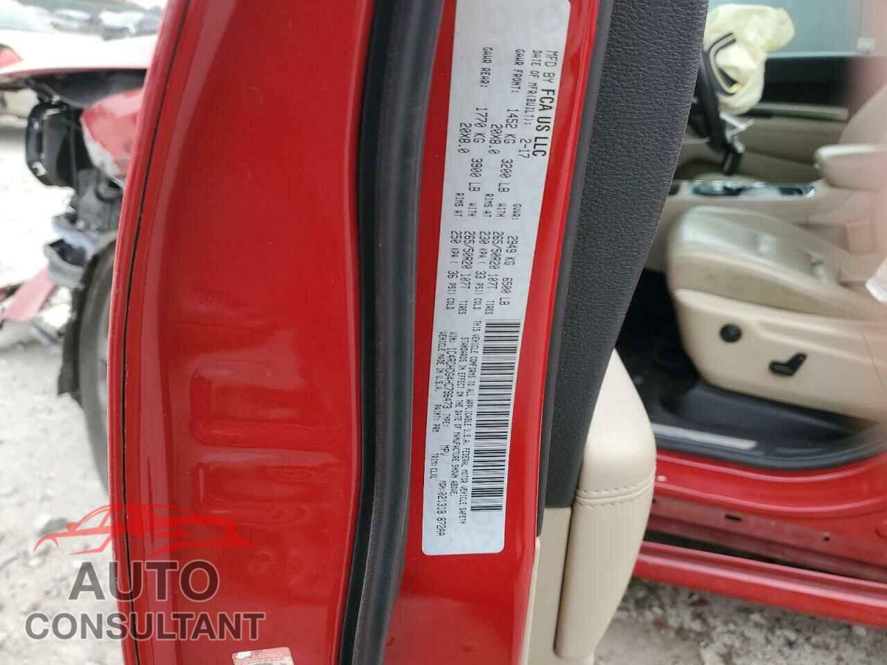 DODGE DURANGO 2017 - 1C4RDHDG4HC796473