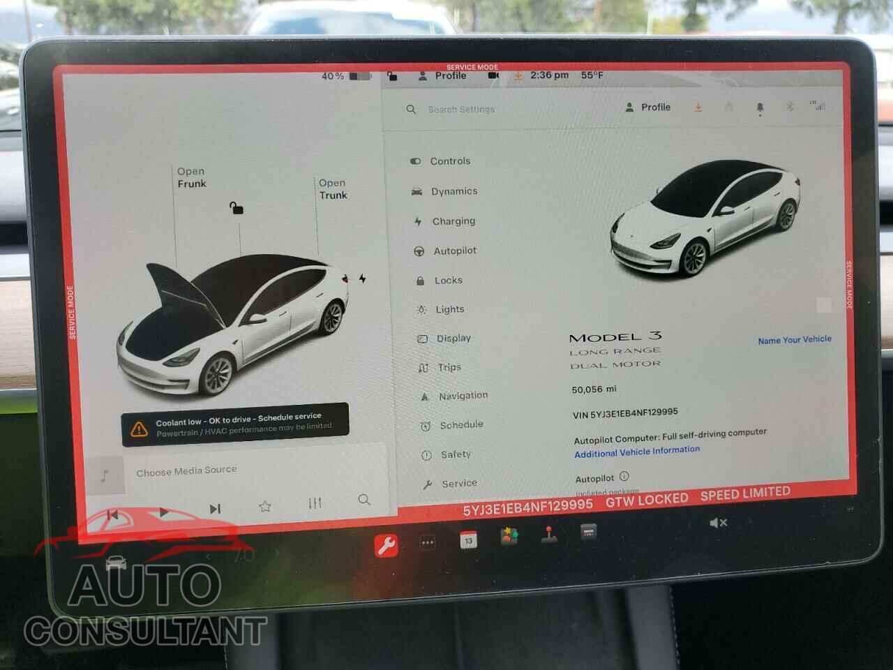 TESLA MODEL 3 2022 - 5YJ3E1EB4NF129995