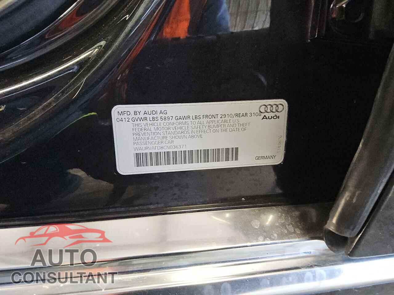 AUDI A8 2012 - WAURVAFD8CN036371