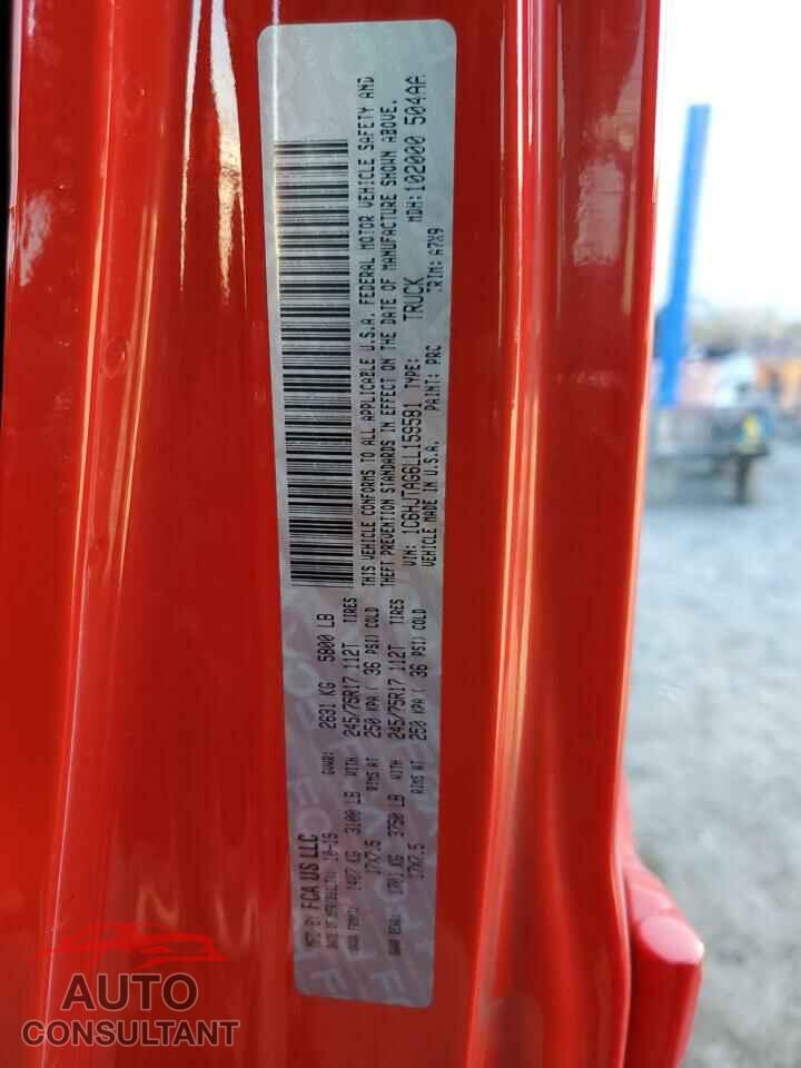 JEEP GLADIATOR 2020 - 1C6HJTAG6LL159581