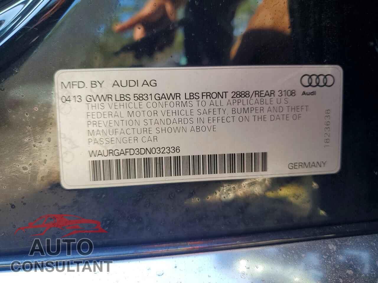 AUDI A8 2013 - WAURGAFD3DN032336