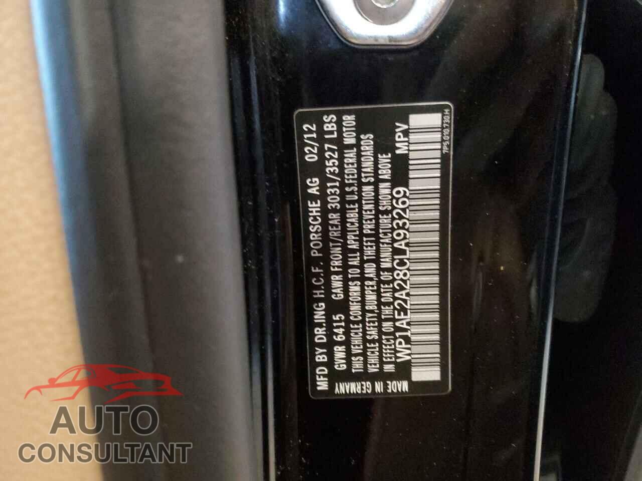 PORSCHE CAYENNE 2012 - WP1AE2A28CLA93269