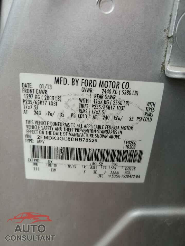 FORD EDGE 2013 - 2FMDK3GC8DBB78526