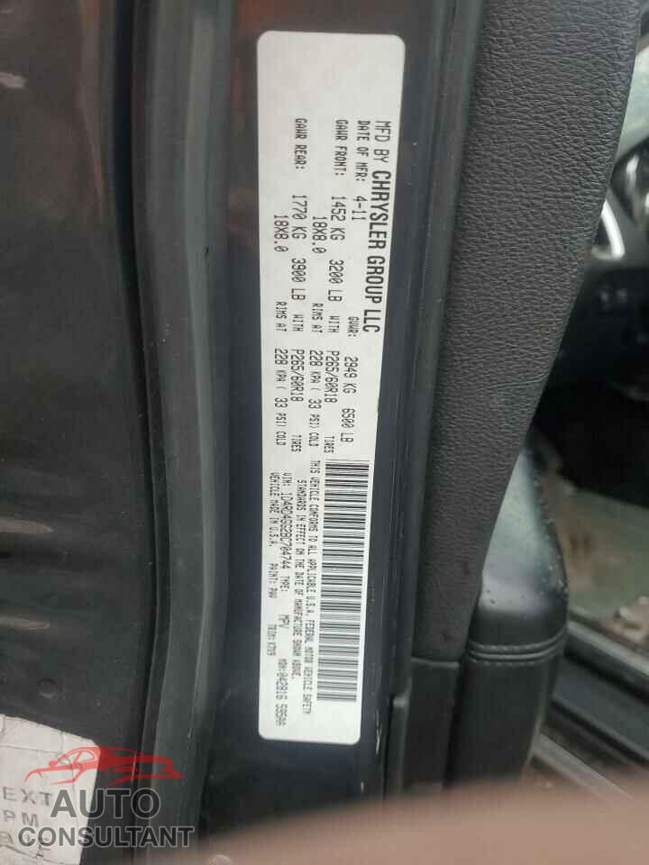 DODGE DURANGO 2011 - 1D4RD4GG2BC704744