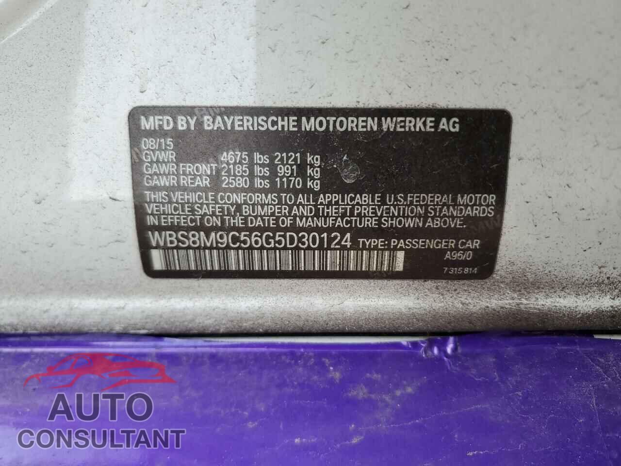 BMW M3 2016 - WBS8M9C56G5D30124