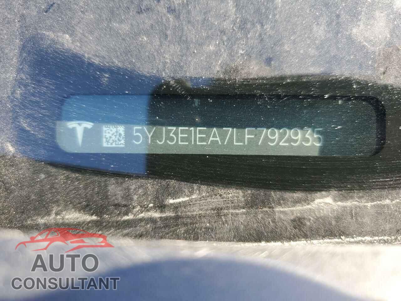 TESLA MODEL 3 2020 - 5YJ3E1EA7LF792935