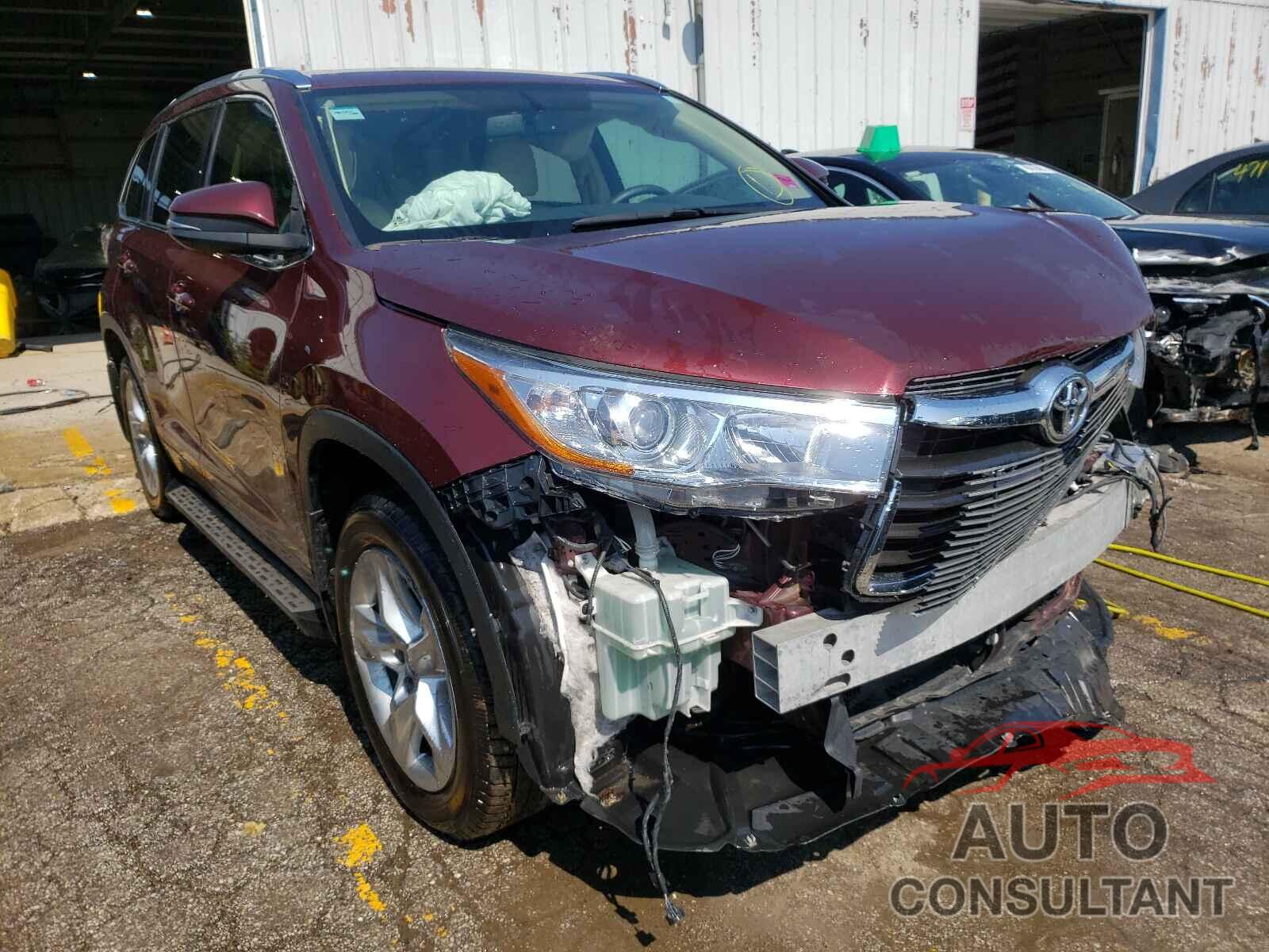 TOYOTA HIGHLANDER 2016 - 5TDYKRFH0GS140345