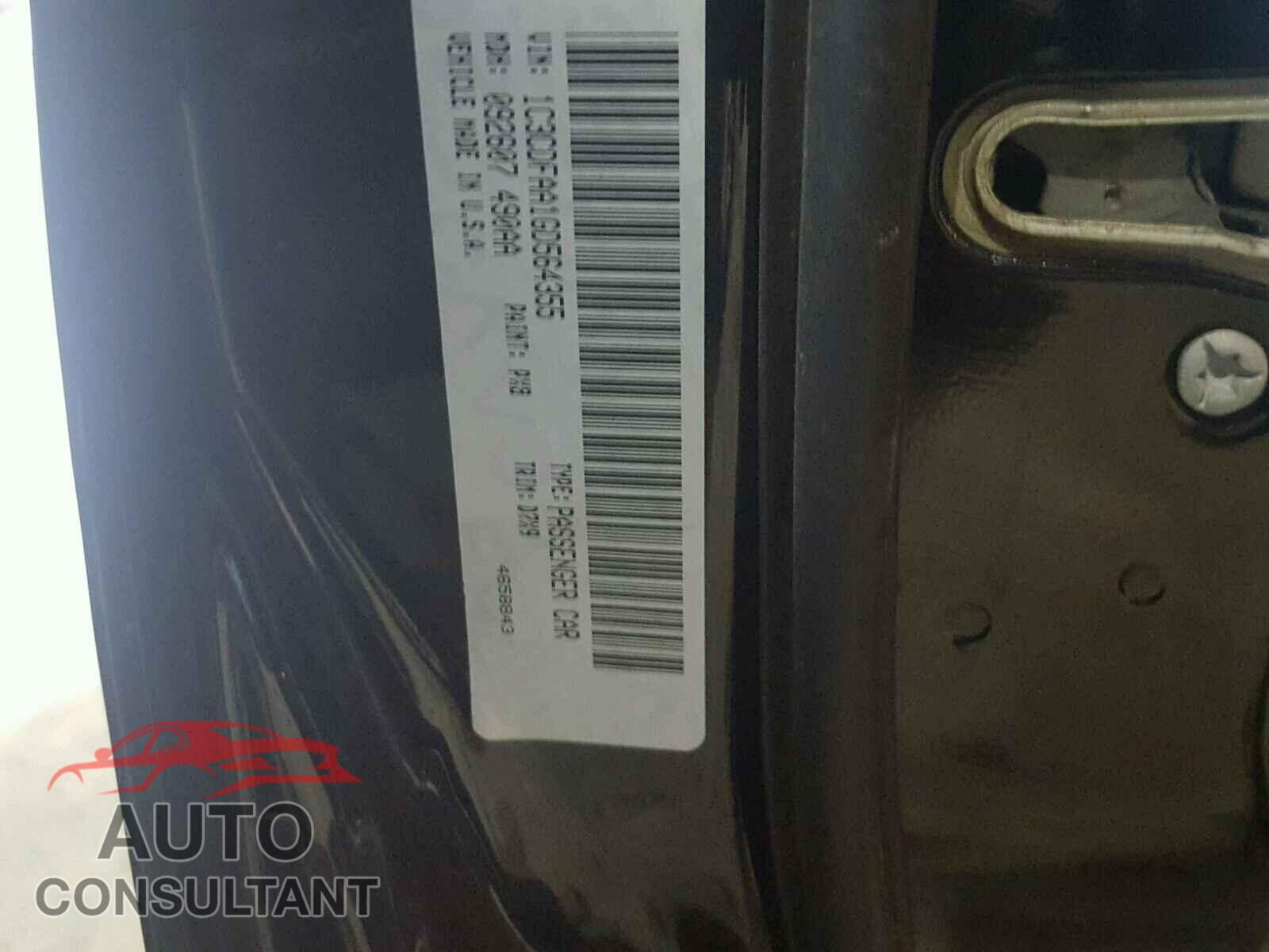 DODGE DART 2016 - 1C3CDFAA1GD564355