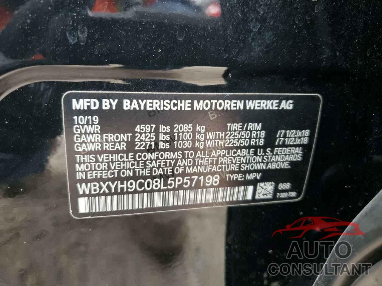 BMW X2 2020 - WBXYH9C08L5P57198