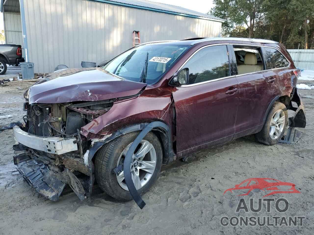 TOYOTA HIGHLANDER 2016 - 5TDYKRFH5GS167962