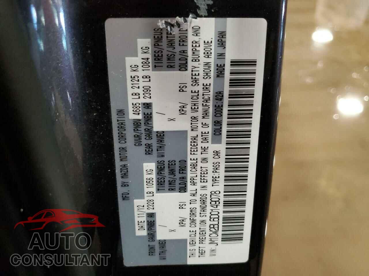 MAZDA 5 2013 - JM1CW2BL6D0149078