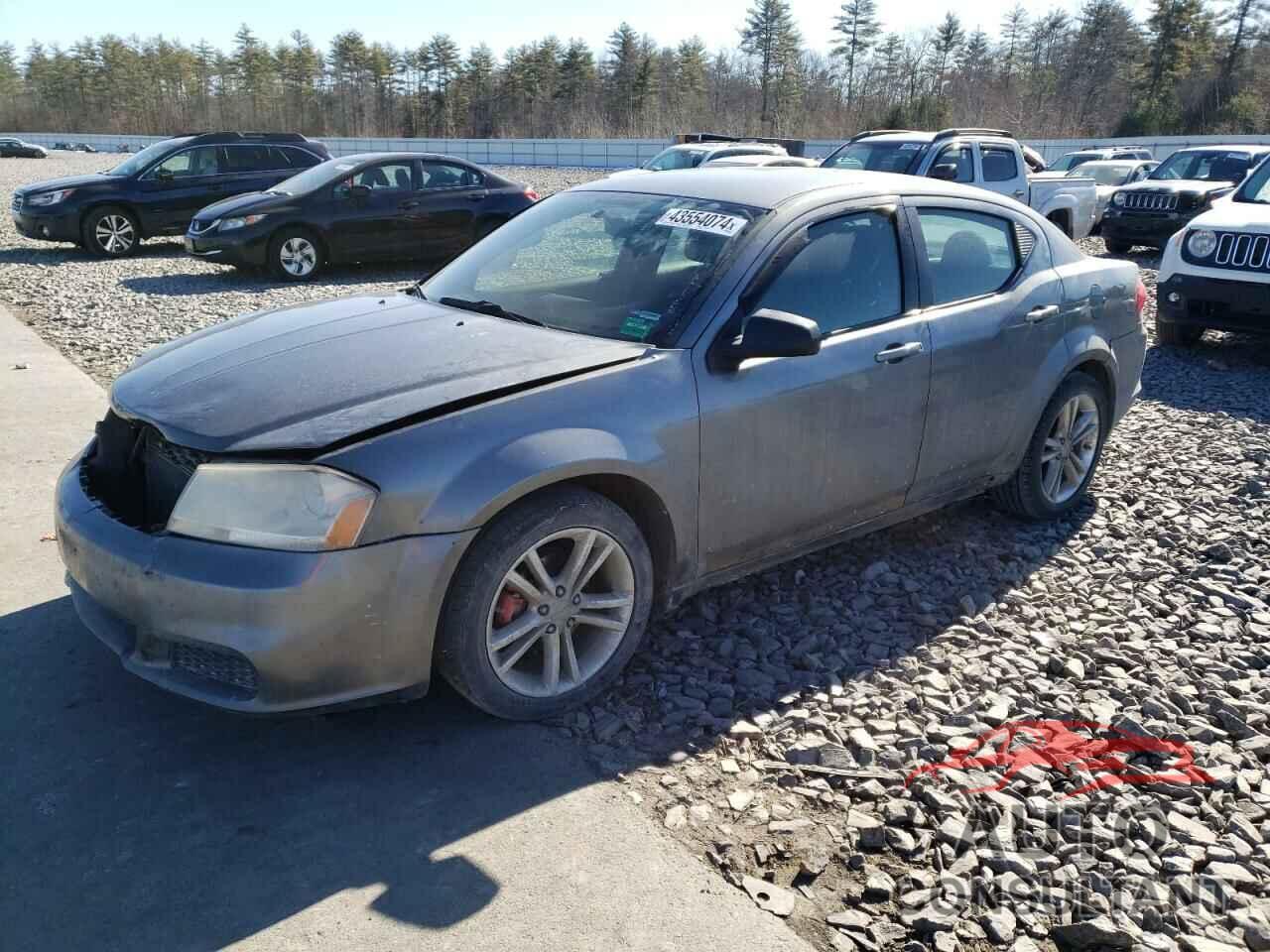 DODGE AVENGER 2012 - 1C3CDZAB6CN238243
