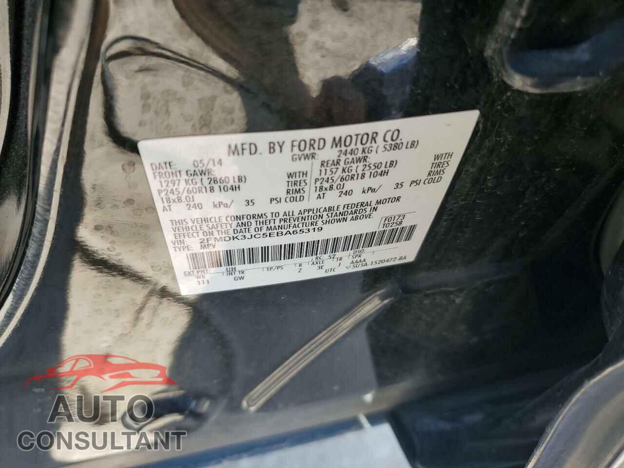 FORD EDGE 2014 - 2FMDK3JC5EBA65319