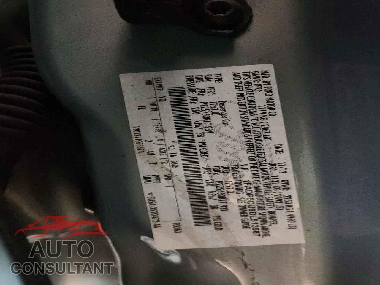 FORD CMAX 2013 - 1FADP5CU9DL513587