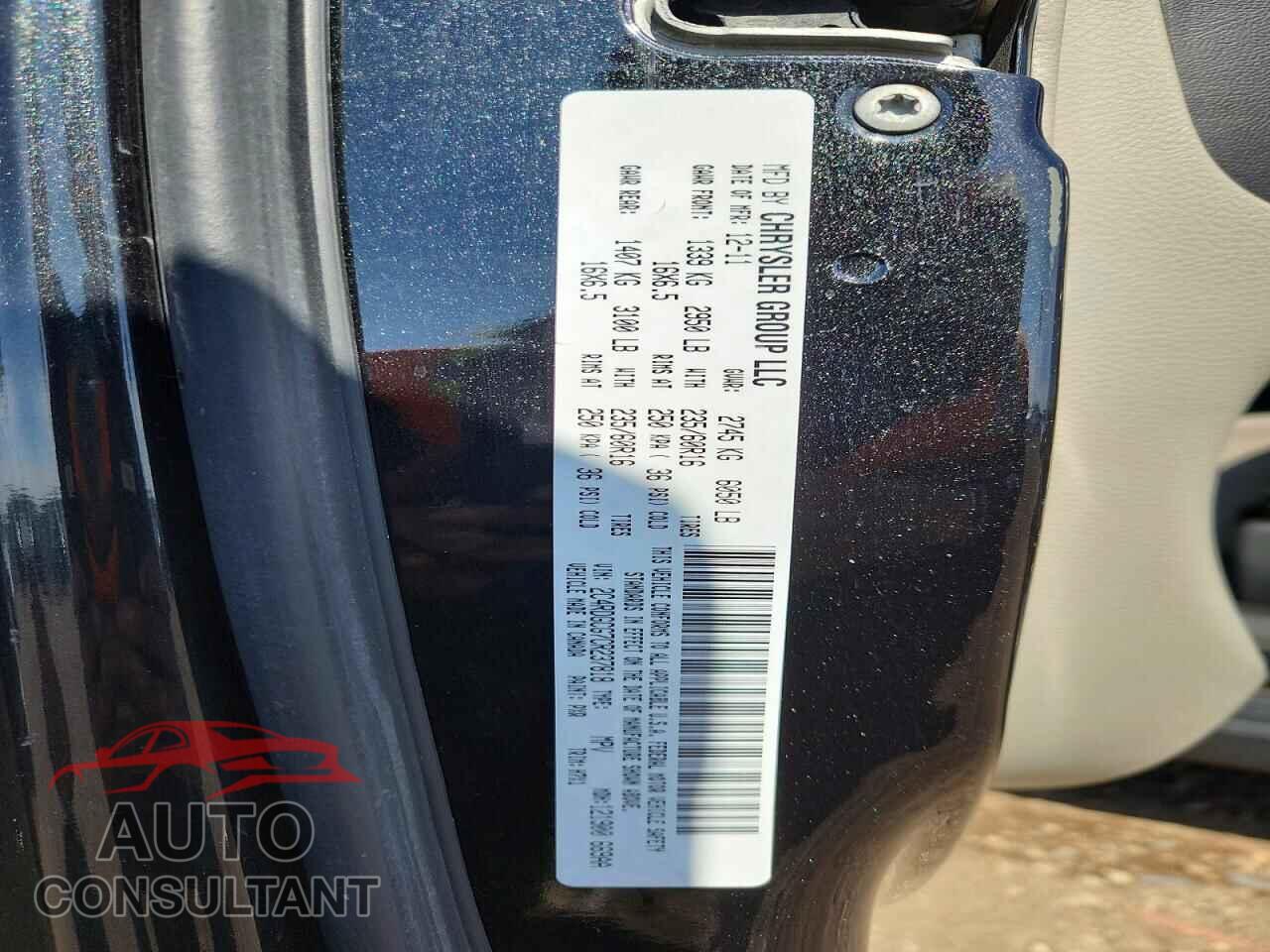 DODGE CARAVAN 2012 - 2C4RDGCG7CR237818