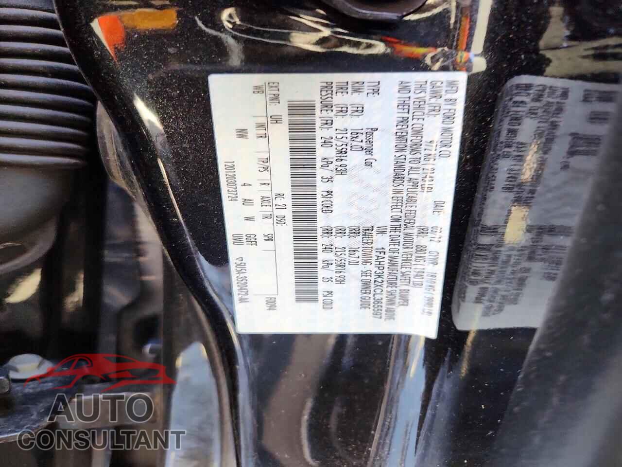 FORD FOCUS 2012 - 1FAHP3K2XCL365597