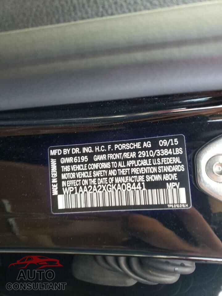 PORSCHE CAYENNE 2016 - WP1AA2A2XGKA08441