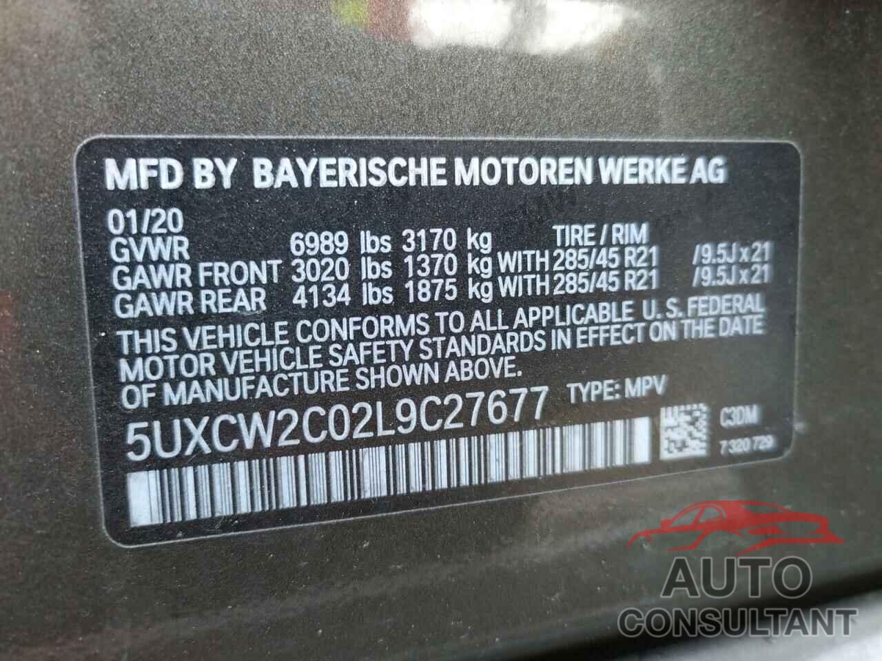 BMW X7 2020 - 5UXCW2C02L9C27677