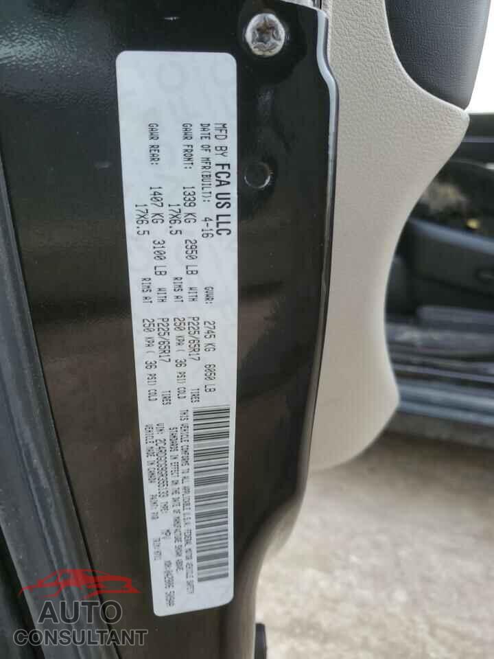 DODGE CARAVAN 2016 - 2C4RDGCG9GR355133