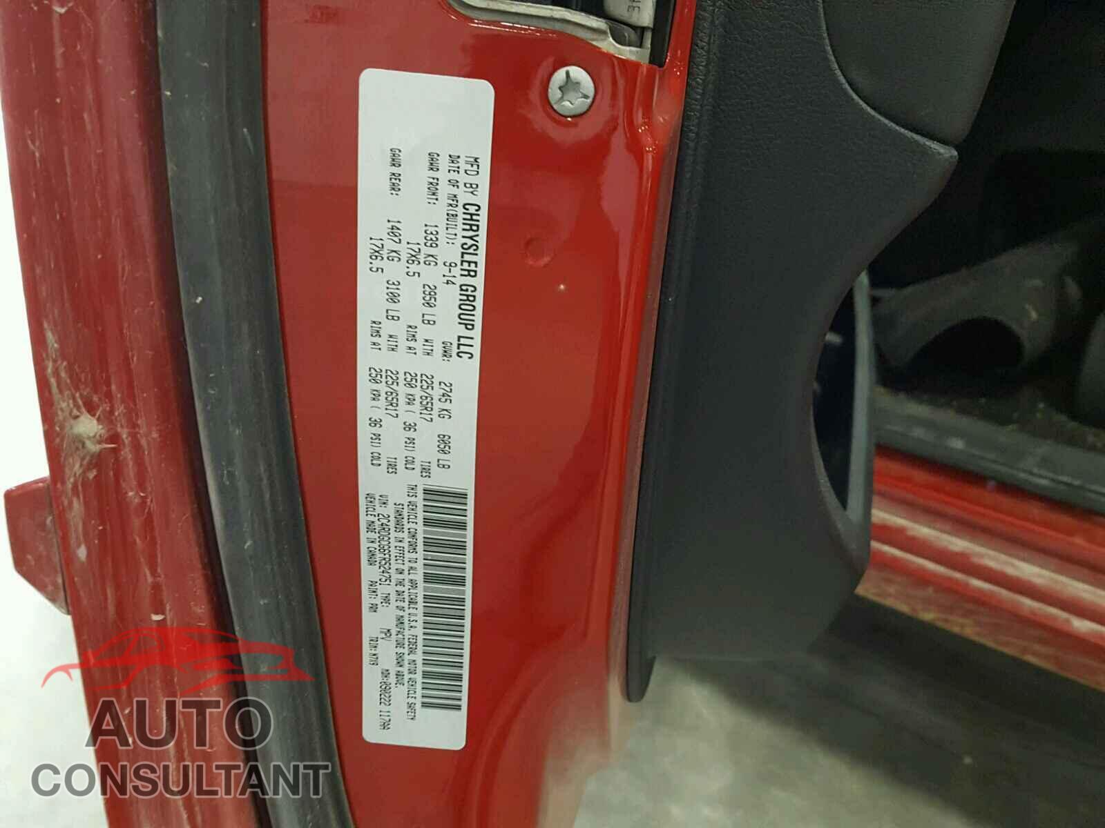 DODGE CARAVAN 2015 - 2C4RDGCG6FR524751